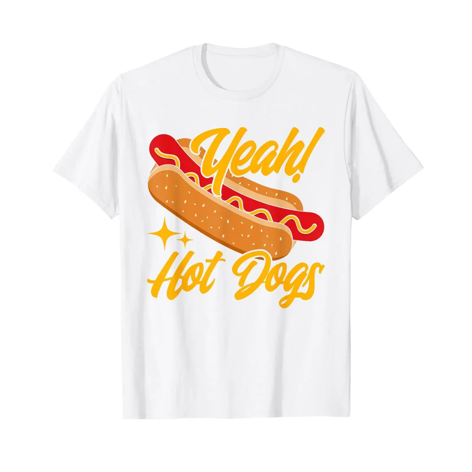 Hot Dog Essen Saying Ja Dogs T Shirt White vintage Washed Casual Comfortable designer clothes Versatile Breathable Stretched
