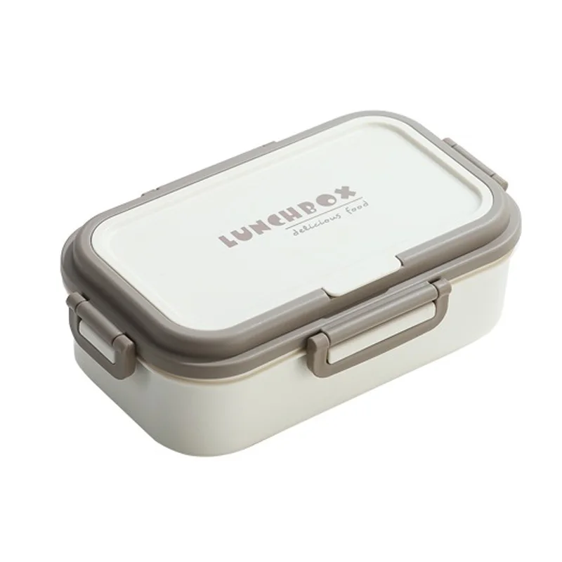 print leakproof single layer  and stainless  school students adult office bento lunch  with cutlery