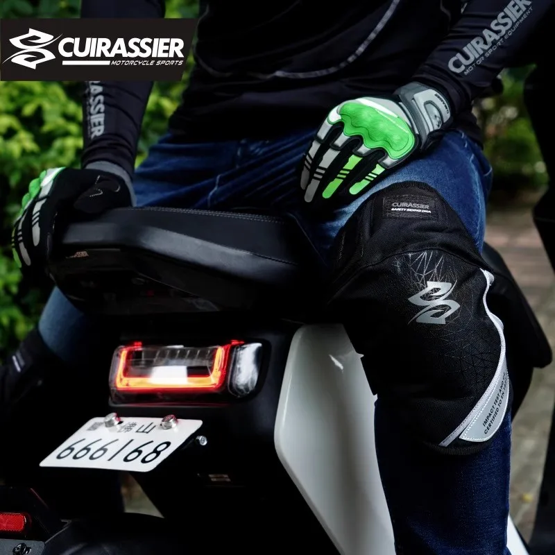 

Наколенники Cuirassier для мотокросса Dirtbike, летние светоотражающие защитные гоночные щитки против падения для мотоциклов KTM Kawasaki