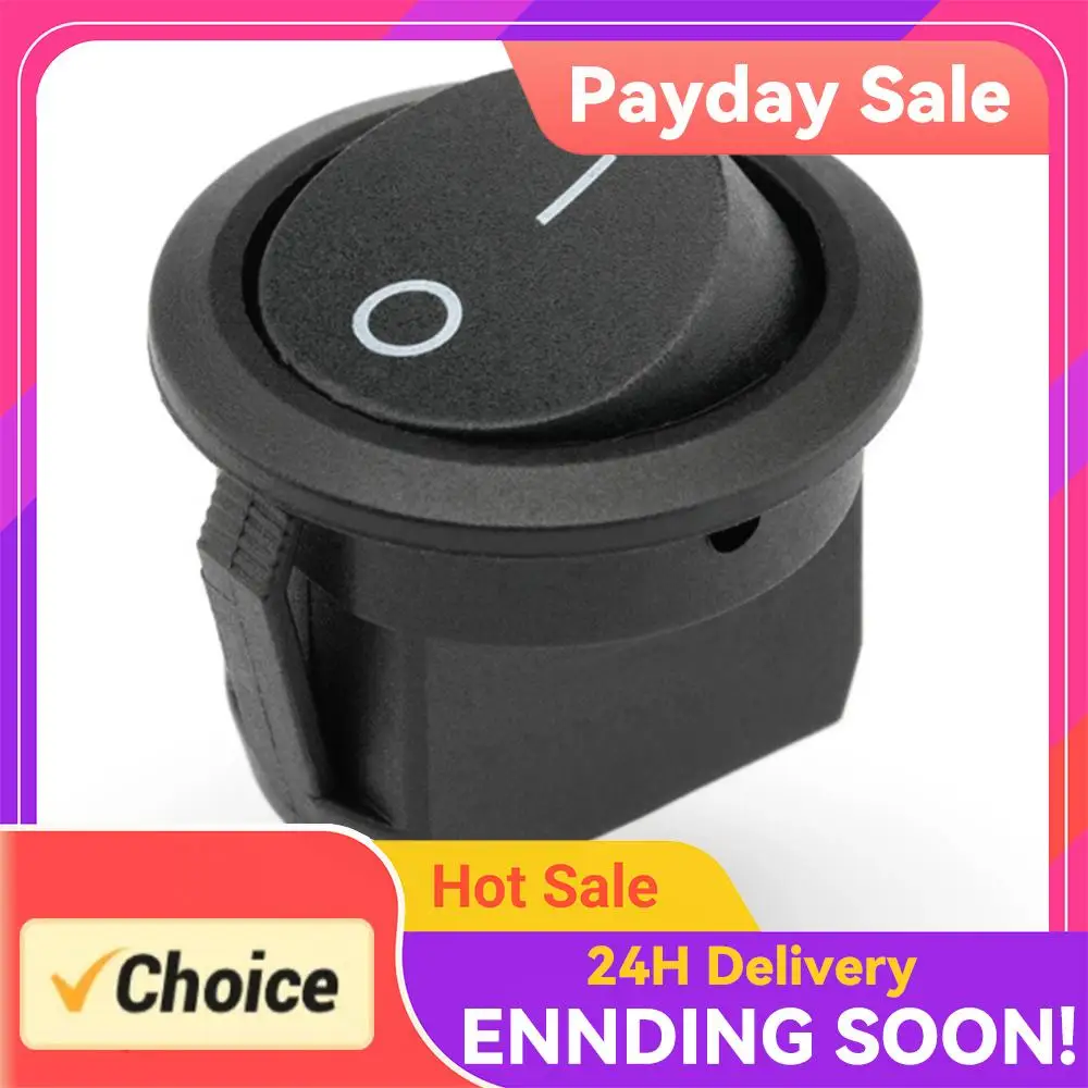 

5pcs Car ON/OFF Round Rocker Switch with Cable Group Automotive RV Boats ON Off 20mm DC12V-24V Toggle Switch