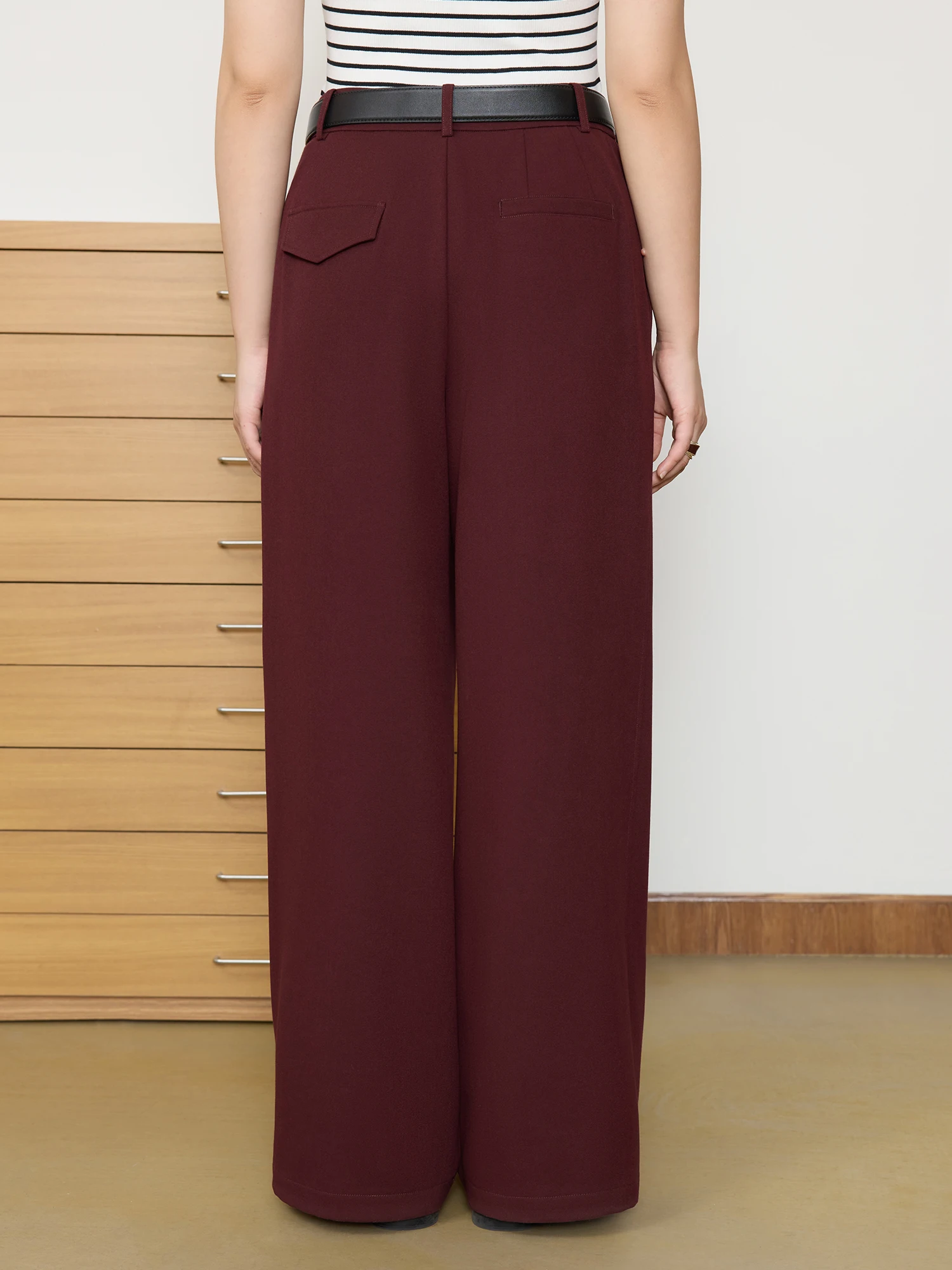 DUSHU, pantalones informales sencillos para ir al trabajo para mujer, primavera 2025, nuevo diseño, pantalones largos rectos ajustados de cintura alta, traje elegante 25DS81033