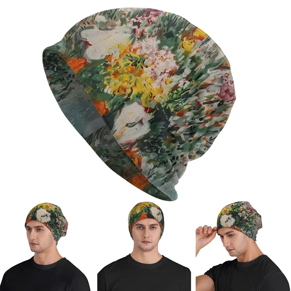 

Marc Chagall Bouquet De Fleurs Skullies шапки шапки теплая осенне-зимняя уличная шапка вязаная шапка для взрослых унисекс