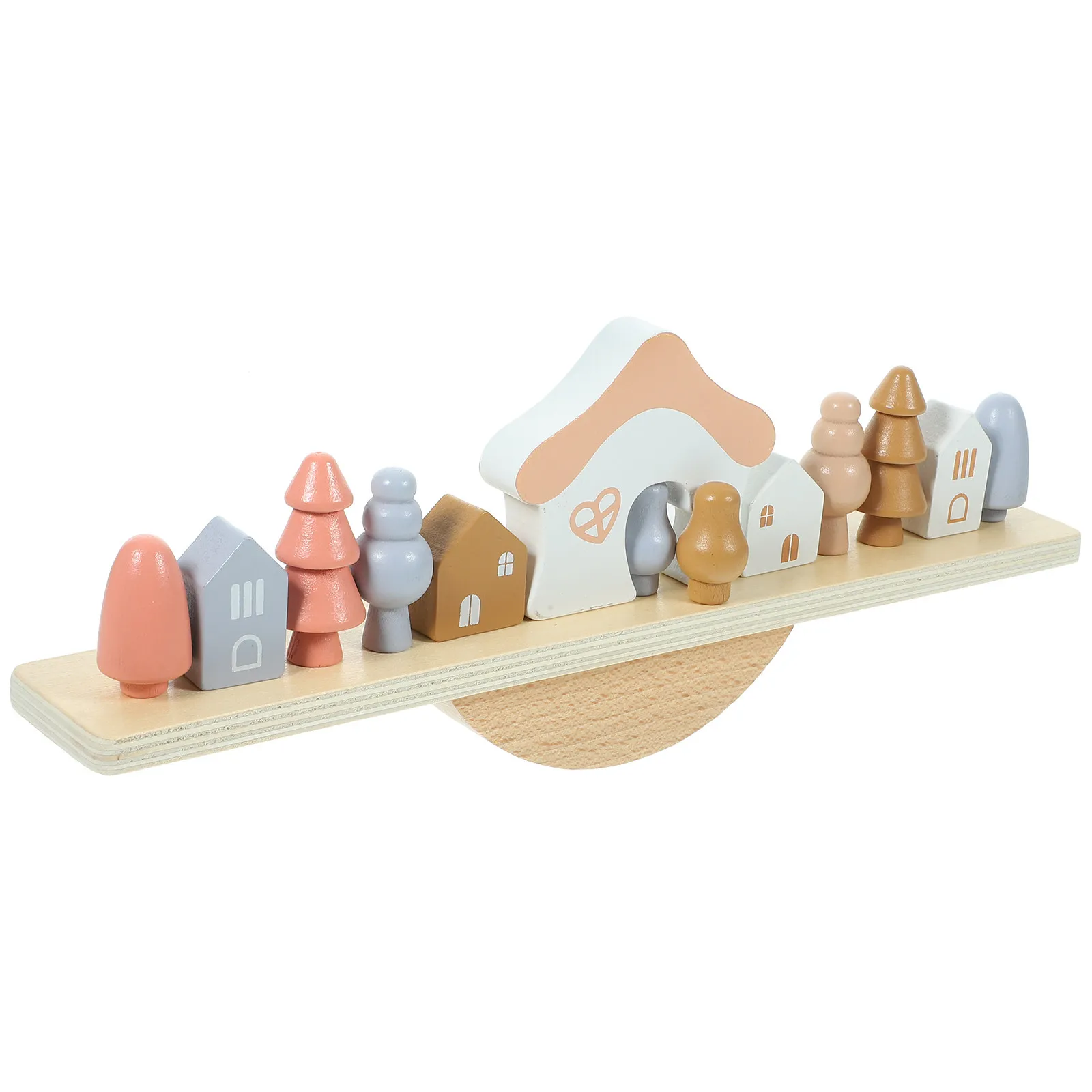 

1Set Wooden Balance Stacking Blocks Children Early Educational Hand Eye Coordination Kids Cartoon Plaything