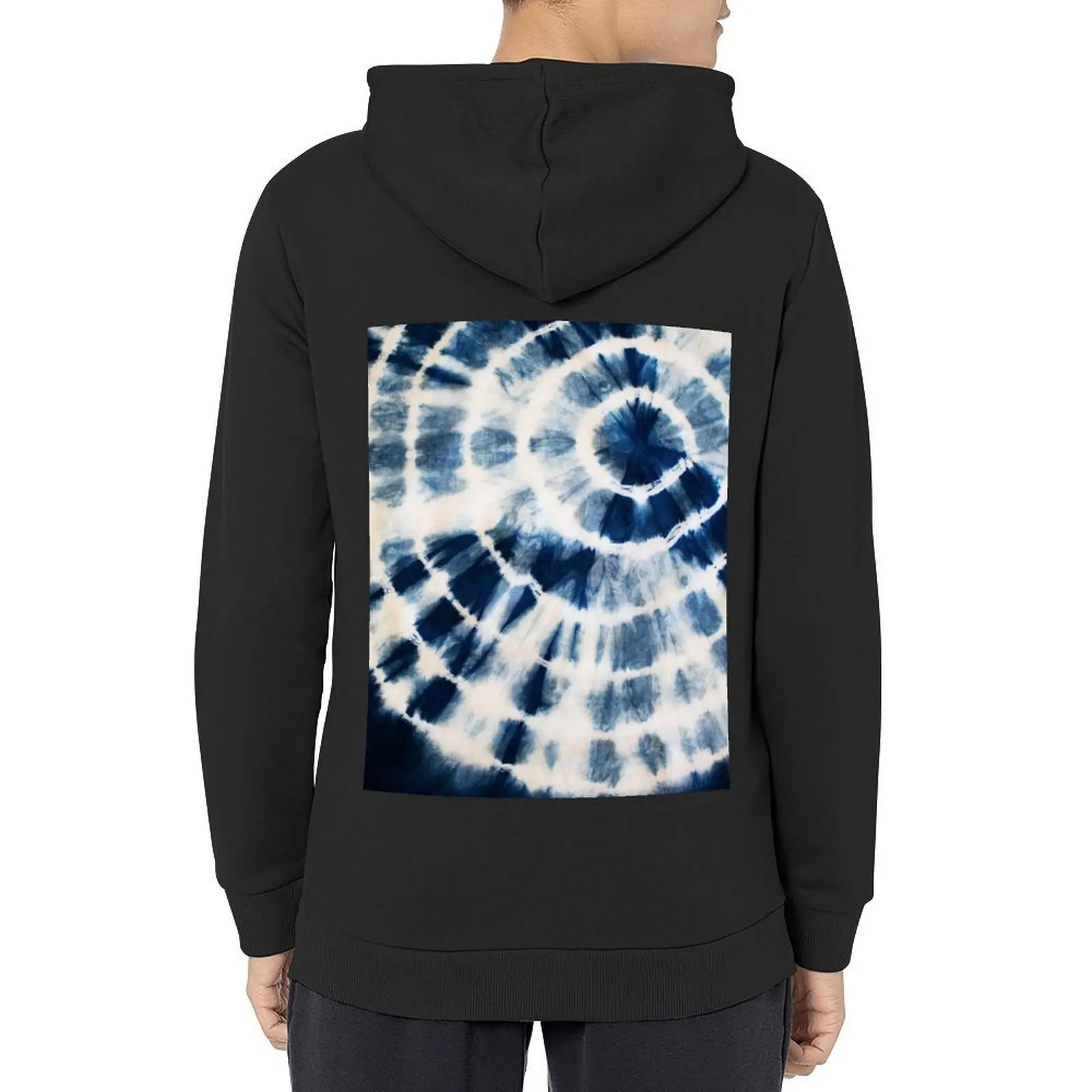 

Tie Dye Indigo Circle Burst Hoodie men clothing korean autumn clothes men's winter sweater winter clothes man hoodie
