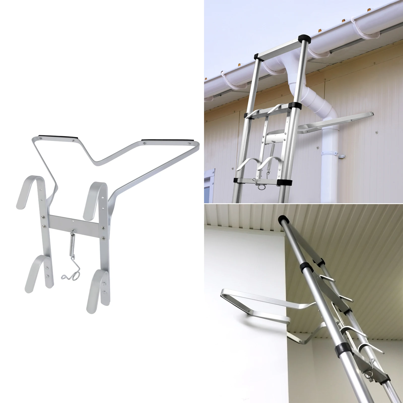 V-Shaped Universal Down Pipe Stand Off, Ladder Accessory Helps Stop Your Ladder Slipping Keep Safety for Fits Most Ladders