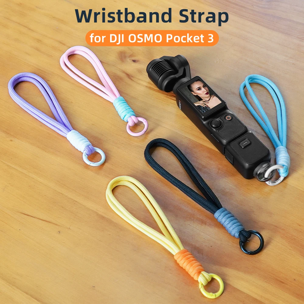 Wristband Strap for DJI OSMO Pocket 3 with 1/4 Inch Screw Anti-loss Wristband Rope Lanyard Camera Accessories