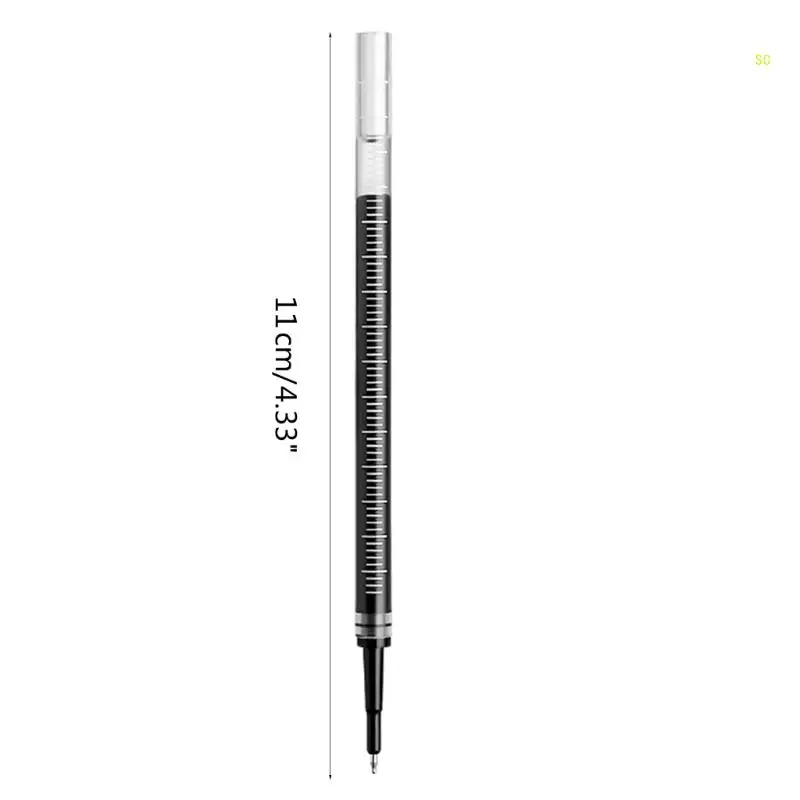 0.5 مللي متر حبر قلم الكرات الدوّارة أحبار قلم جيل سائل مستقيم قلم حبر عبوة استبدال دروبشيب
