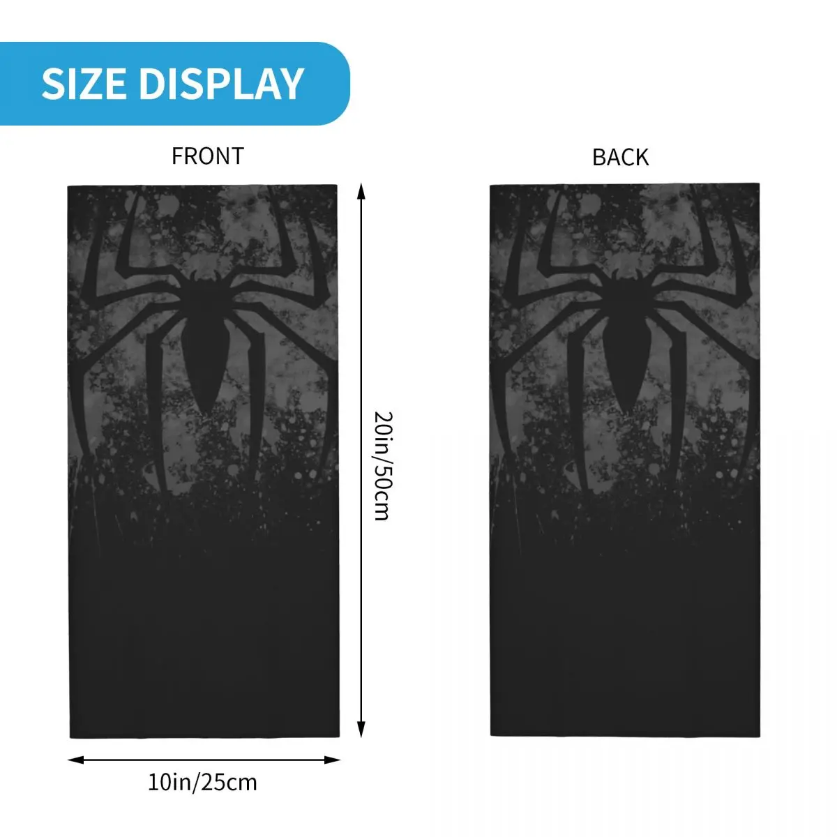 Custom Spider Man Spider Logo Bandana Neck Gaiter for Hiking Camping Women Men Wrap Scarf Balaclava Warmer