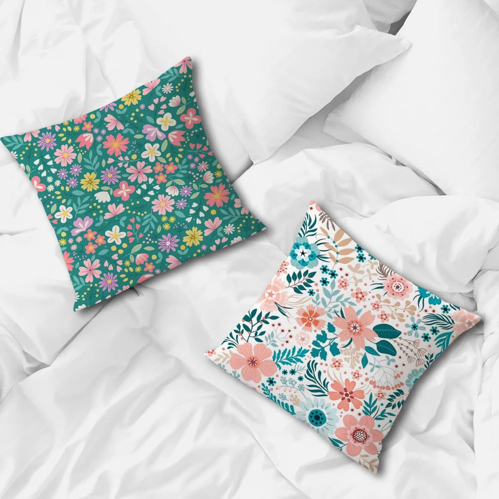 Spring Flower pillow cover Sofa living Printing Decoration Room Home Office Coffee Shop Car Nordic Simplicity Cover