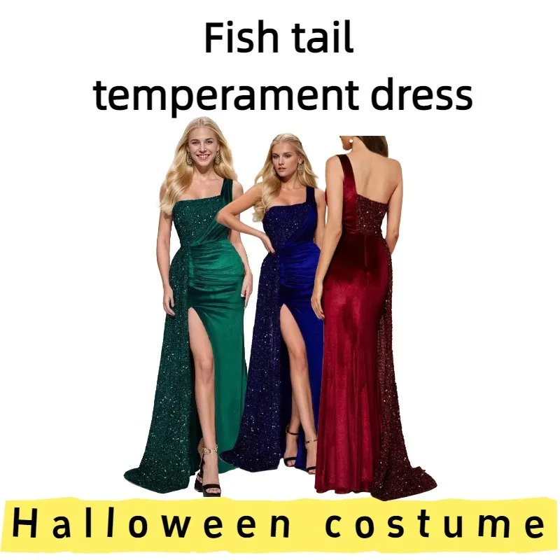 

European American Women's High-End Mermaid Hem Elegant Banquet Dress Formal Evening Gown for Proms Weddings Banquets Evening