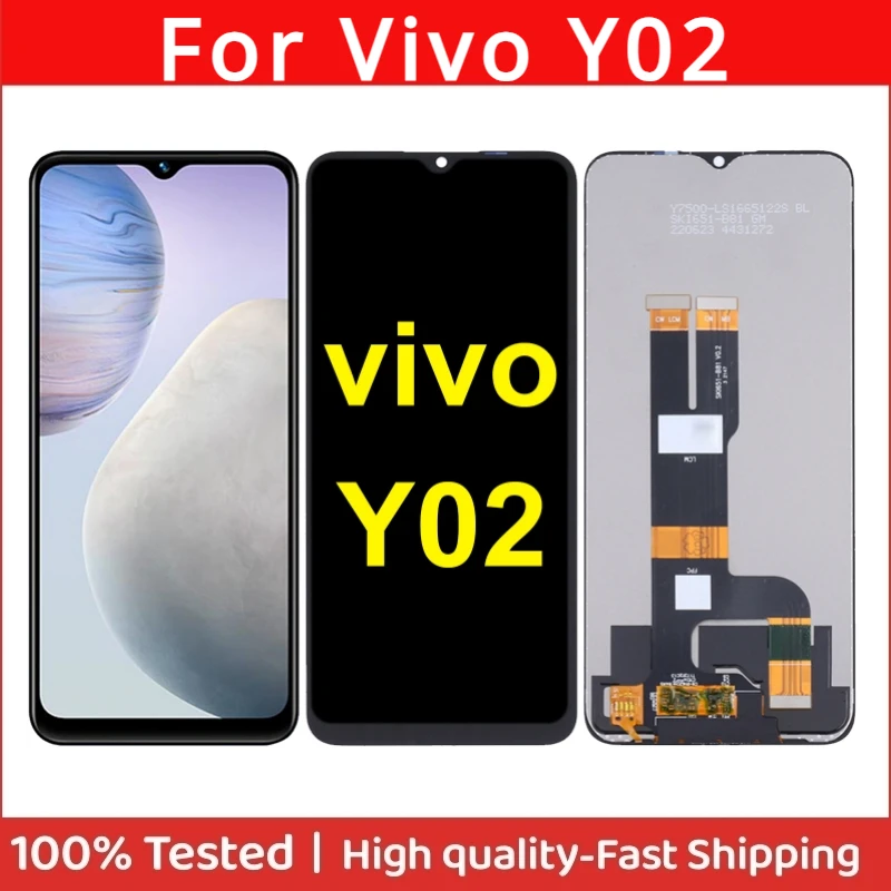 

6,51-дюймовый IPS для Vivo Y02, ЖК-дисплей, детали дигитайзера сенсорного экрана в сборе