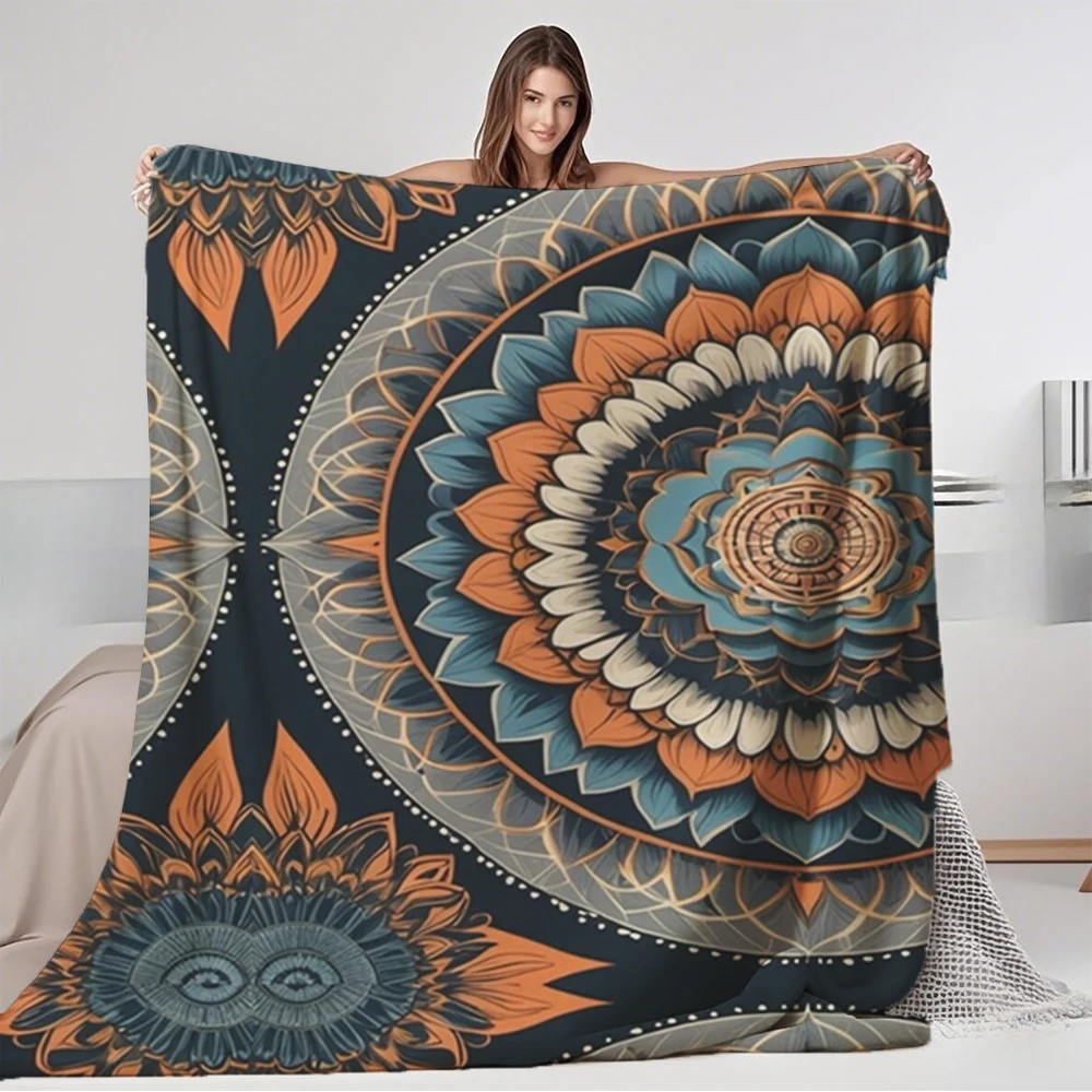 

Flannel Bed Blanket Terra Bloom Coastal Design Faux Fur Throw Comforter Eco-friendly Ultra-soft Touch Blankets For Newborns