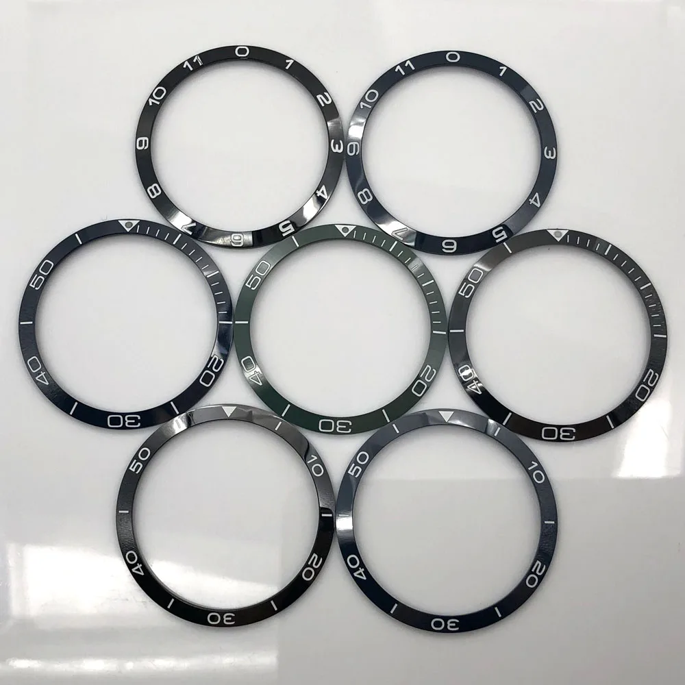 Timeaxis 39 mm Keramiklünette, passend für 41 mm automatische mechanische Uhren, Schwarz, Blau, Grün, Uhrenteile