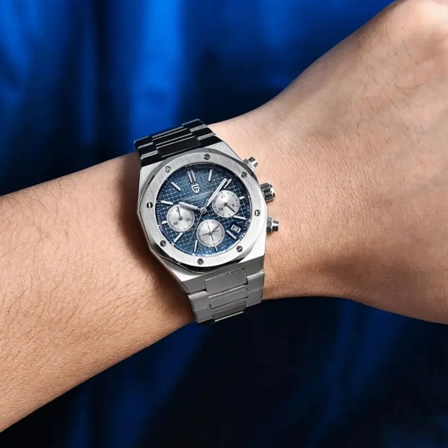 PAGANI TASARIM PD1707 erkek kuvars saatler 40 MM Paslanmaz Çelik Safir Cam Üst Marka Izle Erkekler için Hediye Reloj Hombre 2024 Yeni