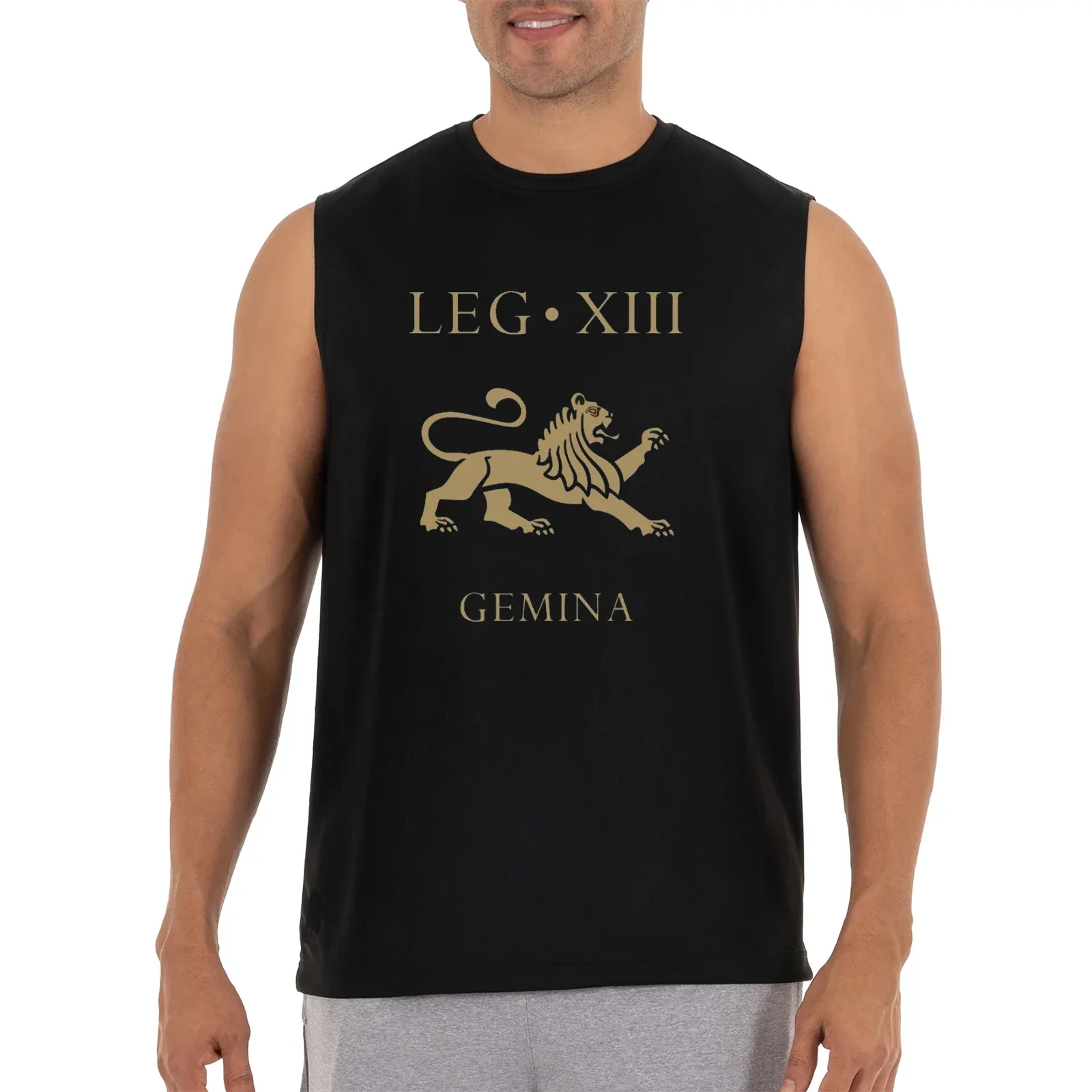Roman Imperial Army - Legio XIII Gemina Lion Symbol Tank Top 100% Cotton O-Neck Vests Summer Casual Mens Sleeveless T-shirt