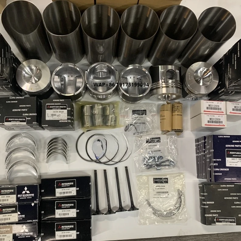 

S6K Original Spare Parts New Engine Liner Kit with Pistons for Repair Overhaul Rebuild