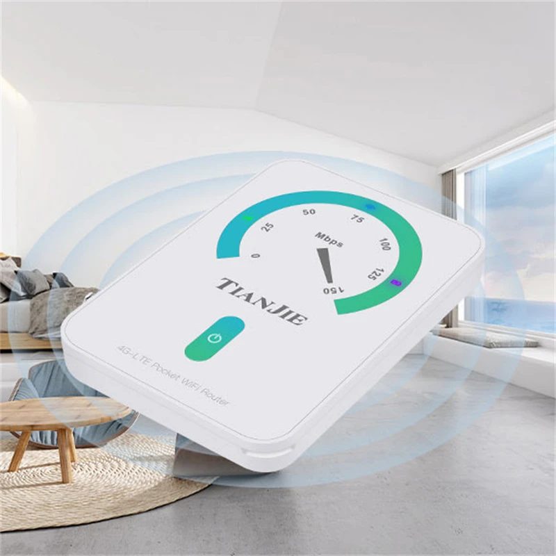 

TIANJIE 4G Wifi Router Unlocked Sim Card Wireless Modem Portable Outdoor Hotspot Pocket Broadband Mifi Mobile Hotspot Dongle