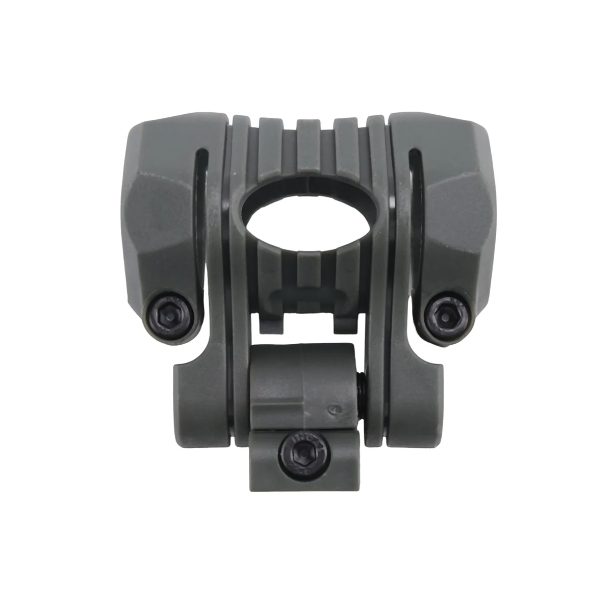 Helmet Special Lighting Flashlight Rail Helmet Accessories 25mm 5 Position Torch Clamp Torch Holder,ArmyGreen