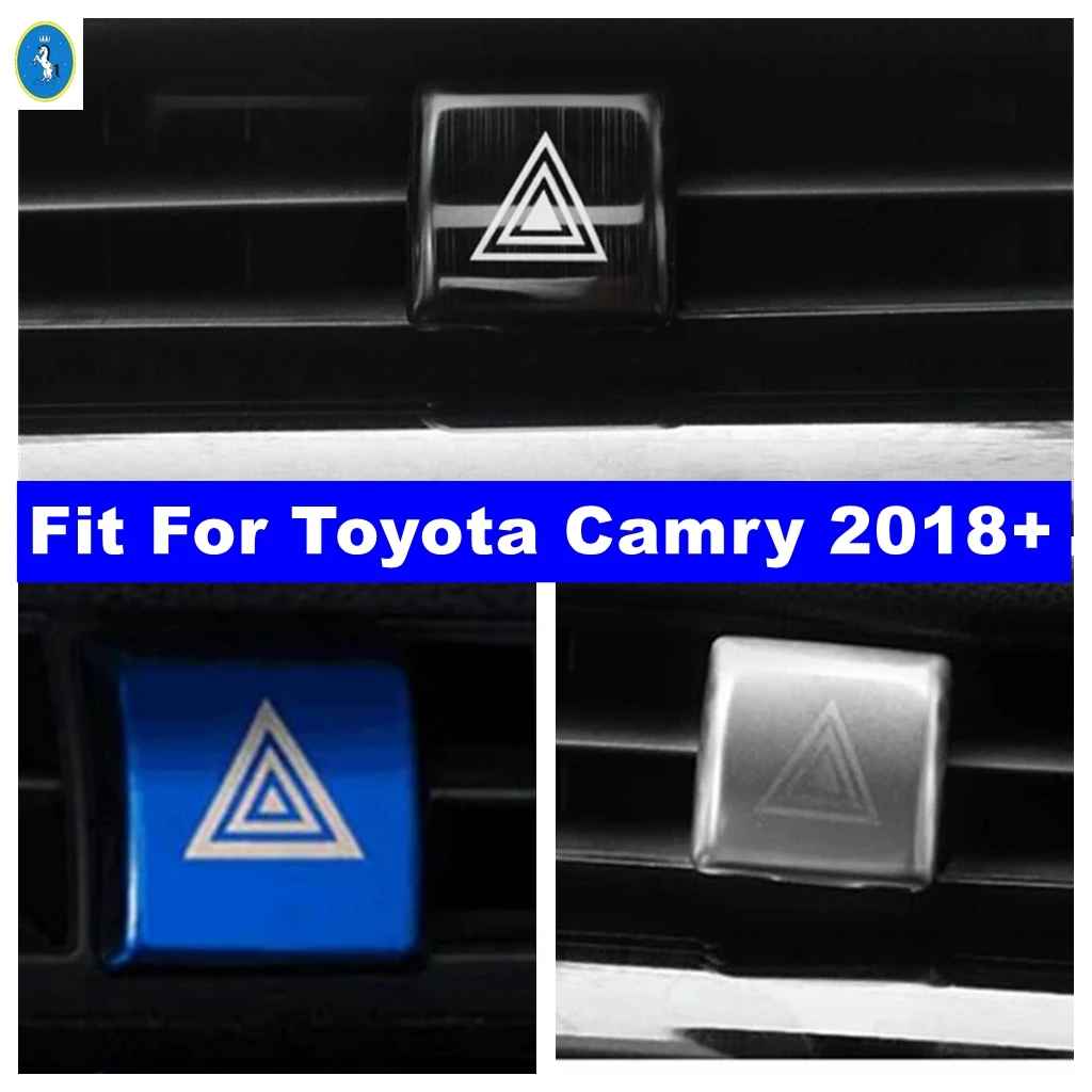 

Emergency Stop Lights Lamps Switch Warning Button Decor Panel Cover Trim Fit For Toyota Camry 2018 - 2023 Interior Accessories