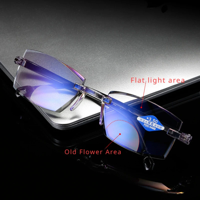 Elder Ultralight Reading Glasses for Men Women Retro HD Lens Blue Light Blocking Eyewear Classic Square Far Sight Eyeglasses