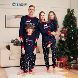 Family Christmas Pajamas Set Clothes Parent-child Matching Pajamas Suit Baby Romper Pjs Soft Sleepwear Xmas New Year Family Look