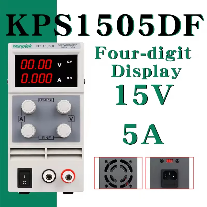 미니 KPS1505DF 조절식 디지털 DC 전원 공급기 0-150V 0-5A 실험실용 스위칭 DC 전원 공급기 0.01V 0.00A