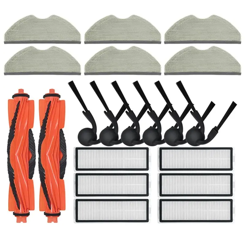 

A21F-For Xiaomi S40 / OV81 Robot Vacuum Cleaner Spare Parts Main Side Brush Mop Cloth Hepa Filter Dust Bag Replacement Parts