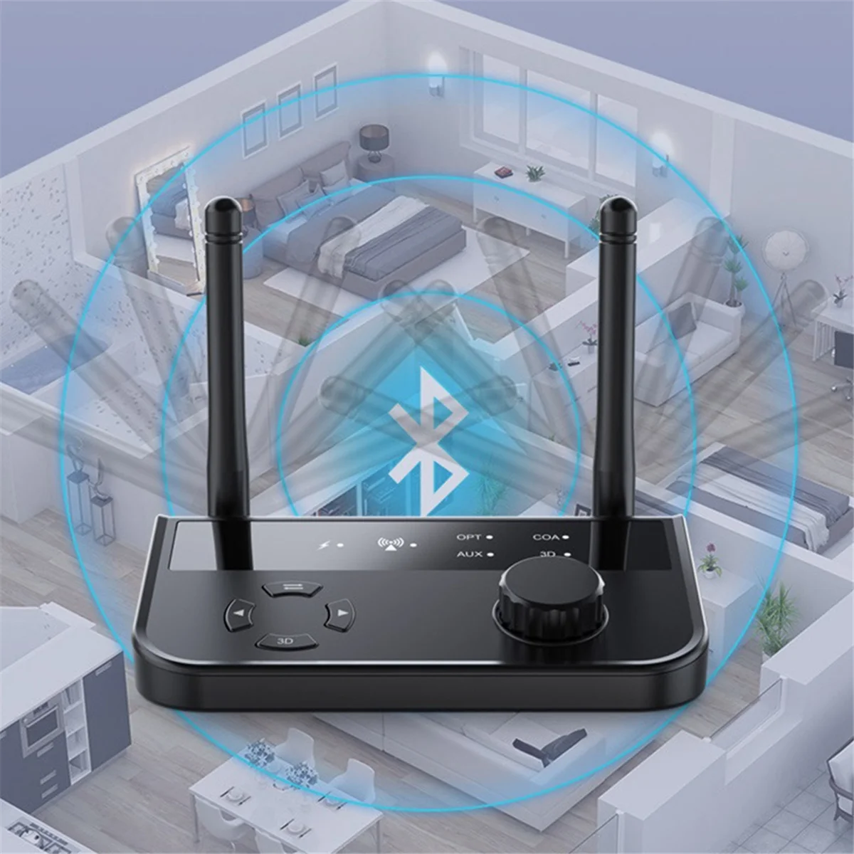 موثوق-5.3 جهاز استقبال موسيقى بلوتوث ثلاثة في واحد يدعم الألياف الضوئية المحورية/AUX إشارة رقمية جودة صوت ثلاثية الأبعاد B41-ABDQ