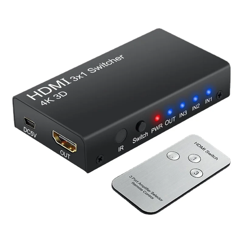 

Factory Direct HDMI Switcher 3x1 - 3 Input 1 Output Adapter - High Definition Converter - Three Input One Output HD Switcher