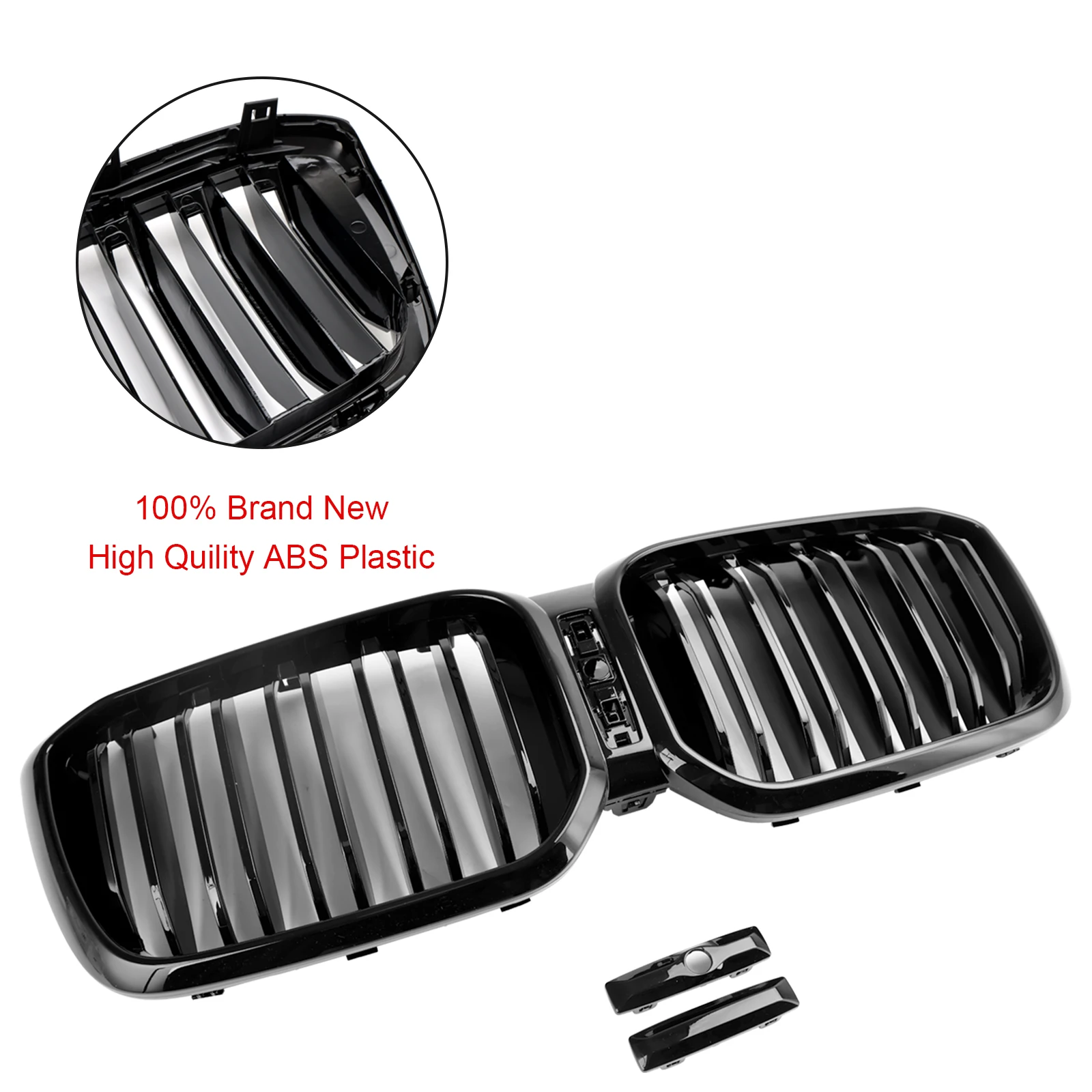 Areyourshop Gloss Black Front Kidney Grill Grille for BMW X3 X4 G01 G02 2022 2023