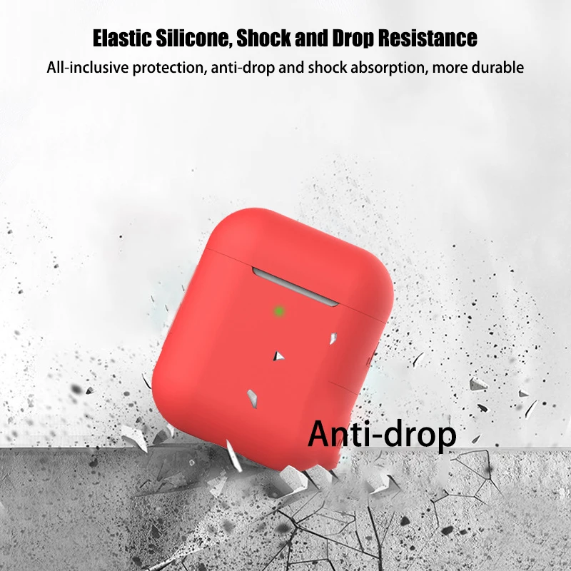 Silicone caso do fone de ouvido para apple airpods 1/2 protetor bluetooth sem fio capa para vagens ar 2 caso fino caixa de carregamento