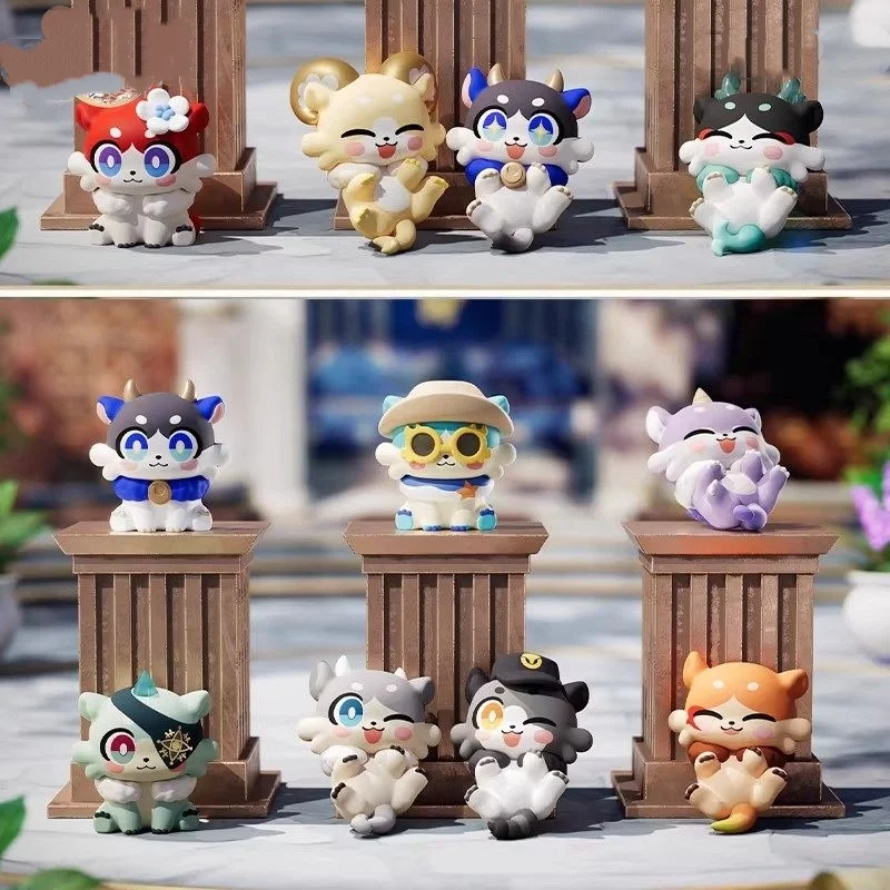 Mihoyo Honkai Star Rail Aowu Series Chimera Mini Bean Collectible Blind Box Trendy Decorative Toy Pouch Cute Gift for Fansctors