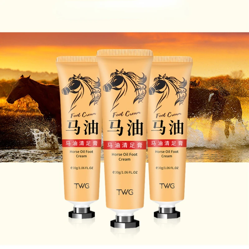 10/20/40pcs Horse Oil Anti Crack Foot Cream Heel Cracked Repair Smooth Removal Dead Skin Callus Anti-Drying Hand Feet Skin Care