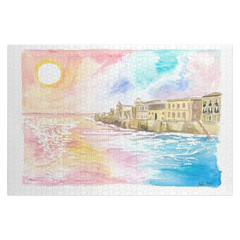 Syracuse Sicily Waterfront Promenade from Ancient Times Jigsaw Puzzle Iq Photo Personalized Gifts Puzzle