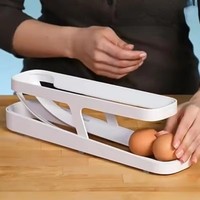 Automatic Scrolling Automatic Scrolling Egg Rack Rolldown Design Double-layer Egg Basket Container Automatic Rolling Egg Holder