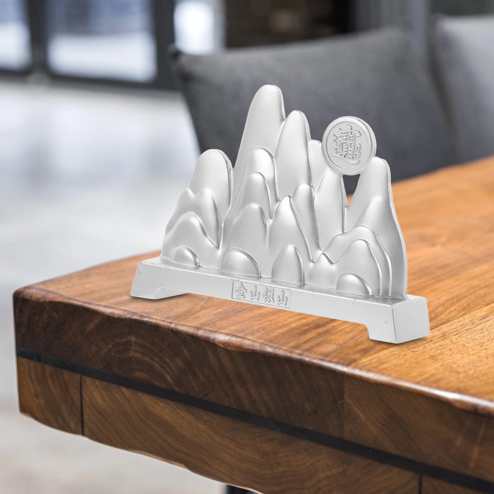 

Mountain Statue Decor Desktop Alloy Crafts Office Home Gold Earning Ornament Desktop Statue Iron Alloy Figure Art