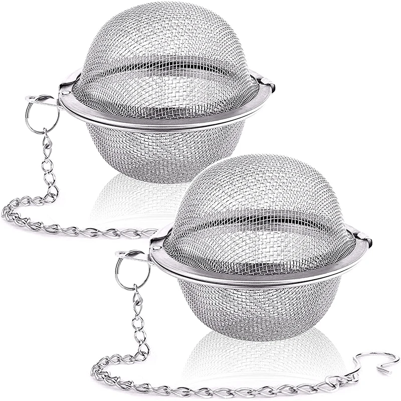 LMETJMA Tea Infuser Stainless Steel Mesh Tea Ball Tea Strainers Tea Infuser Strainer Filters for Loose Tea Herbal Spices JT148