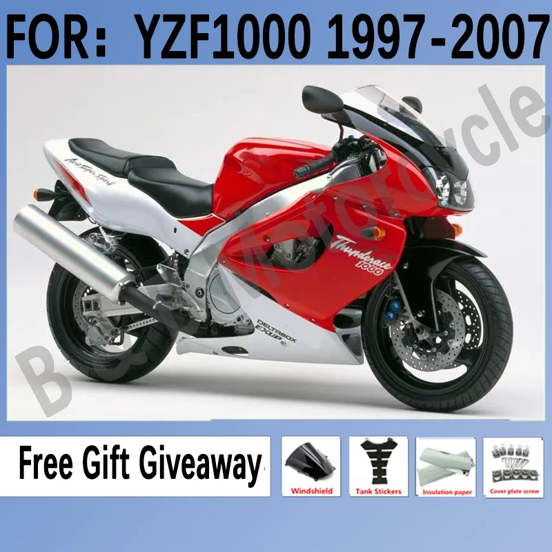 NEW Fairings Kit Fit for YAMAHA YZF 1000 97 98 99 00 01 02 03 04 05 06 yzf1000 1997-2007 Bodywork Fairings kits set Red