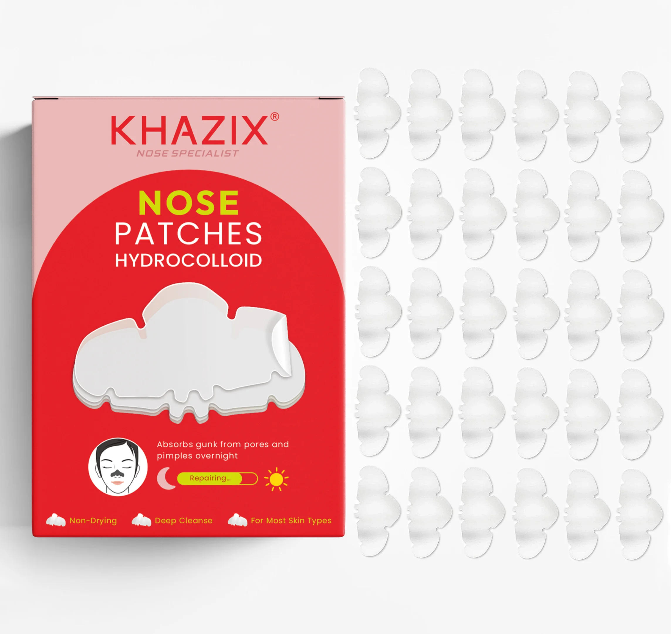 1 pcs Nose sticker, mild and non-irritating acne sticker, covering acne flaws, waterproof and breathable