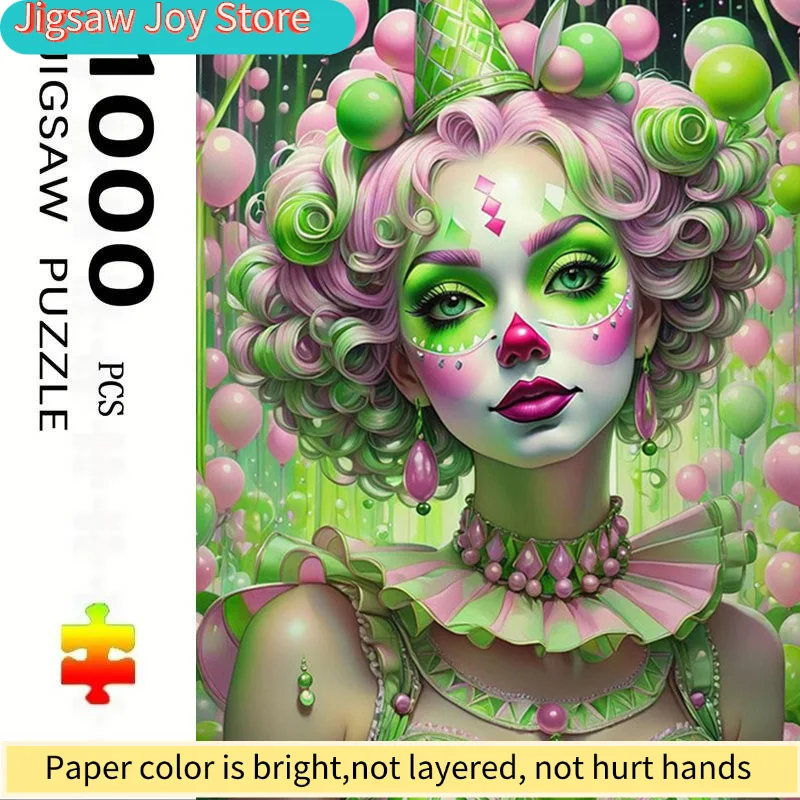 

Пазл для взрослых, размером 70,0x50,01 см, с художественным розово-зеленым дизайном, идеально подходит для творческих развлечений с семьей.