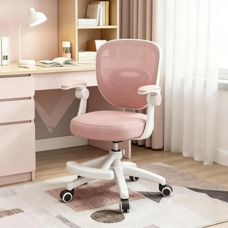 Cadeira Ergonômica para Home Office e Estudo com Função de Elevação e Rotação, Cadeira Confortável com Encosto em Tela para Uso Sedentário no Quarto