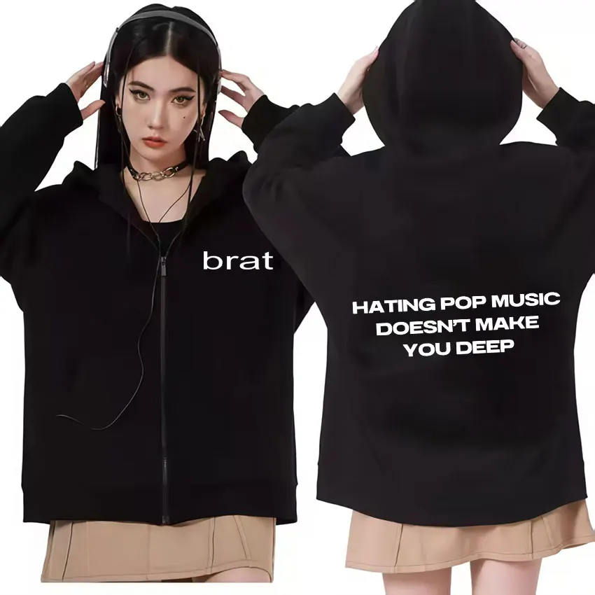 

Charli Xcx with Special Guest Shygirl Zip Up Sweatshirts Album Mens Tracksuit Oversized Casual Harajuku Coats Jackets Y2k Unisex