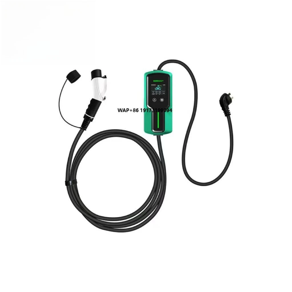 

P2-16A02 Portable On-Board EV Charger | 3.5kW Max 8-16A Adjustable WiFi Control Timer Temp 15m Cable New CE Certified