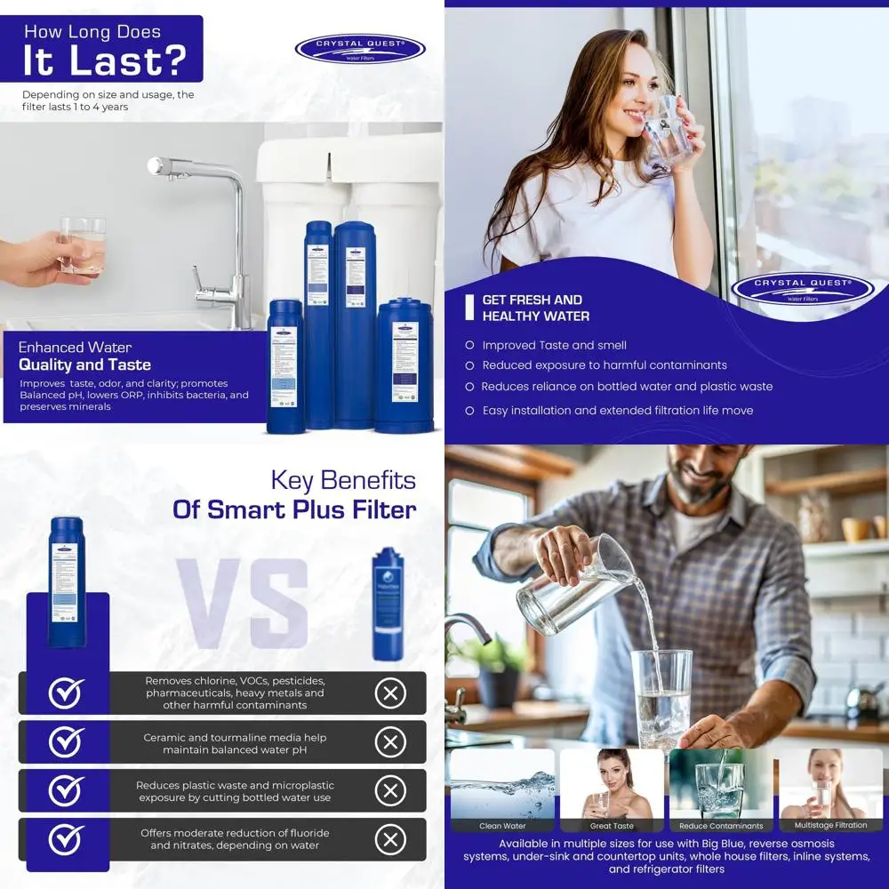 

20-дюймовый картриджный фильтр с емкостью 80 000 галлонов и многоступенчатой фильтрацией