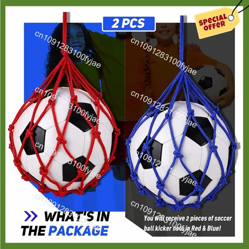 August 2PCS Football Kick Trainer, Soccer Return Trainer Net , Football Kick Throw Solo Practice Training Aid