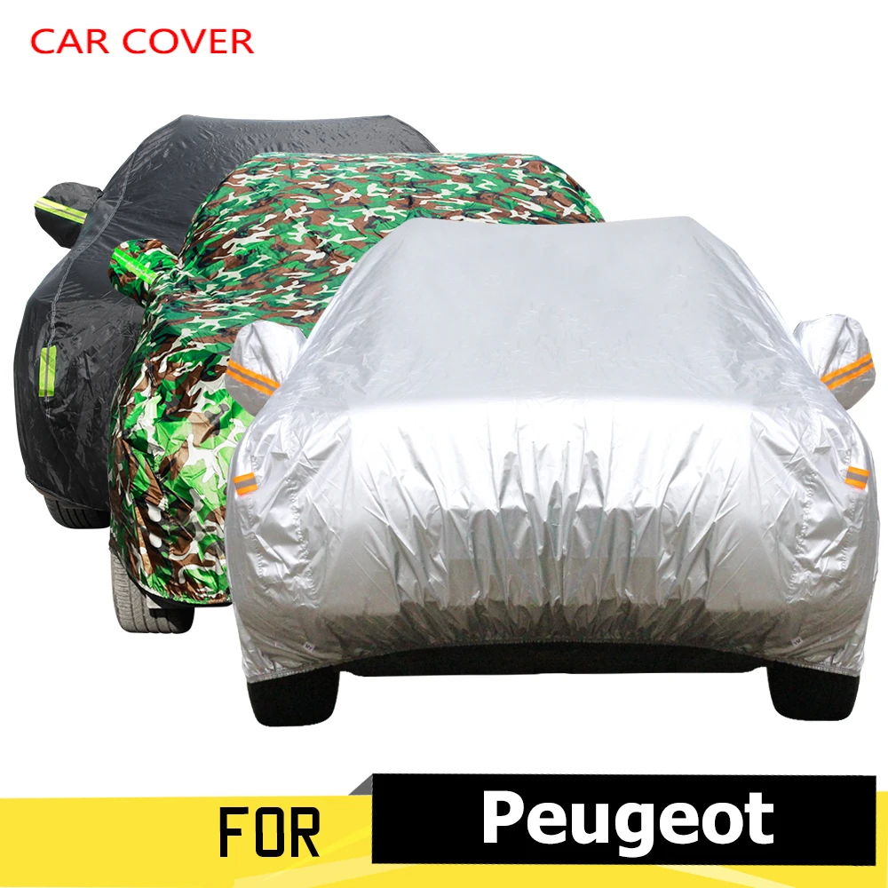 

For Peugeot 406 407 408 5008 607 806 Car Cover Auto Outdoor Sun Rain Snow Protector Anti UV Dustproof Cover