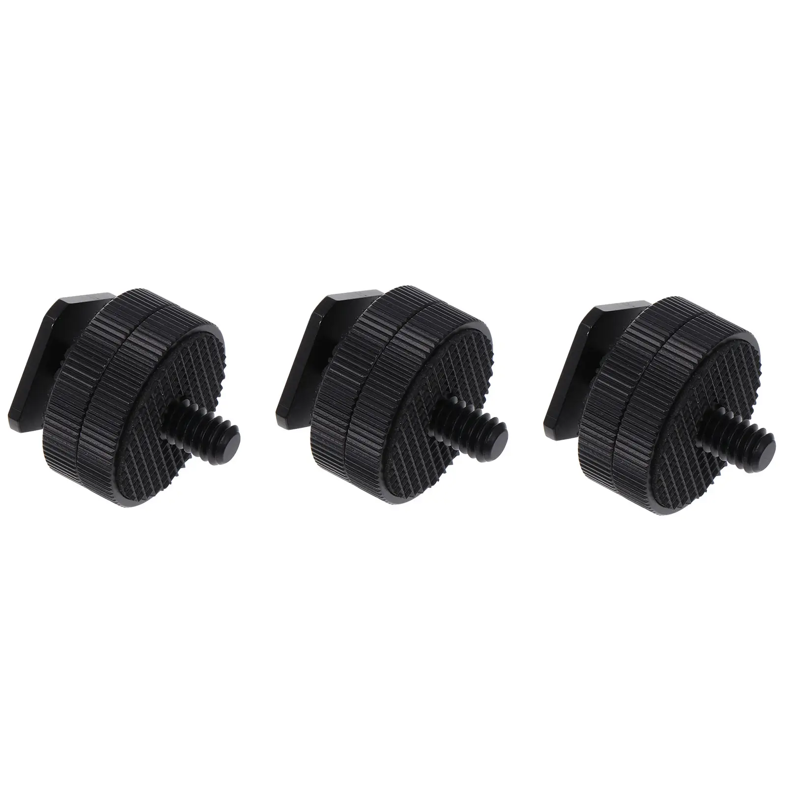 

3pcs Hot Shoe Mount Adapter Double Layer Metal Flash Bracket Dslr Camera Tripod Screw Adapter Cold Shoe Flash Stand Mount Rig