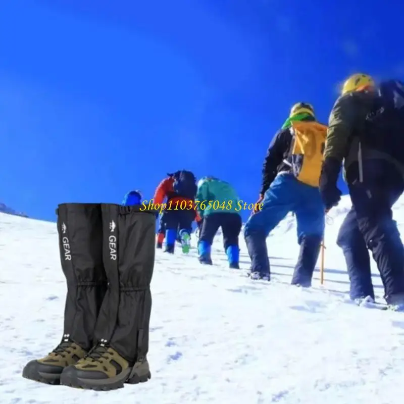 

R53E Adjustable Snow Boot Gaiters Outdoor Travel Shoe Gaiters Leg Warmer Shoes Cover