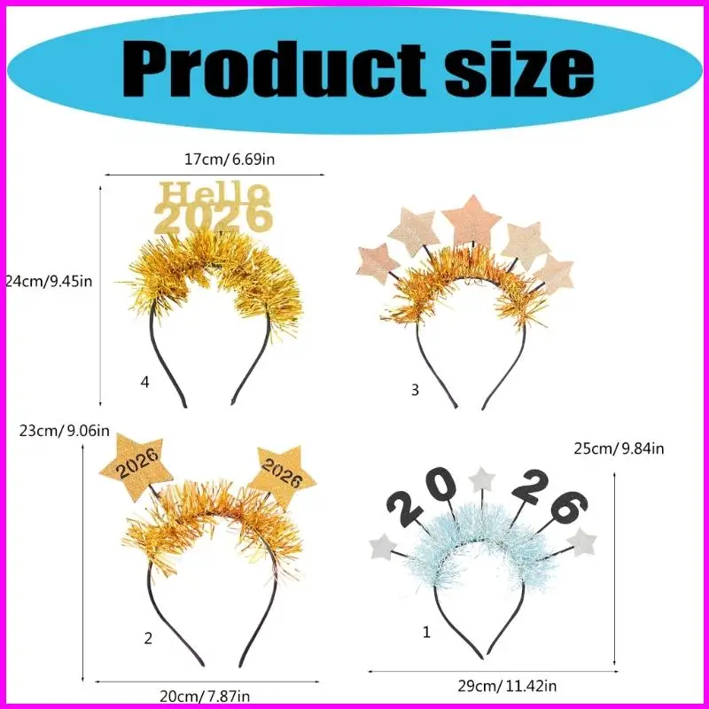 Noworoczne dekoracje imprezowe Nowy Rok Tiars Tiaras Nowy Rok Kapelusz Hap Fryzjer