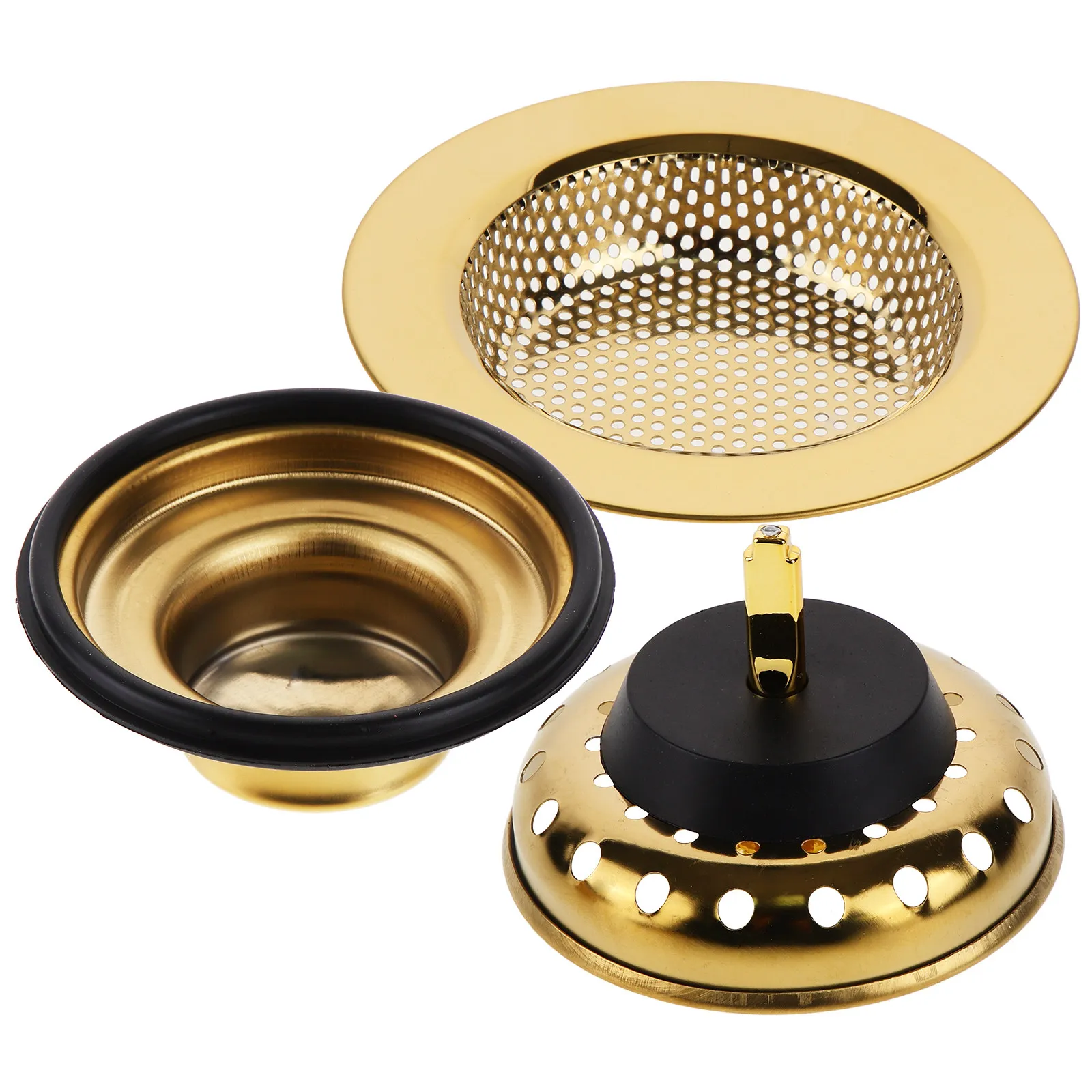 

Комплект металлических фильтров-сеток для кухонной раковины: корзина-фильтр для слива, предотвращение засоров, заглушка для сливной трубы